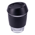 R08278.02 - Szklany kubek Stylish 350 ml w eco tubie, czarny 