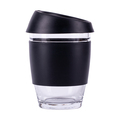 R08278.02 - Szklany kubek Stylish 350 ml w eco tubie, czarny 