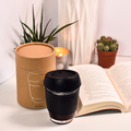 R08278.02 - Szklany kubek Stylish 350 ml w eco tubie, czarny 