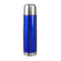 R08383 - Metalowy termos Picnic 480 ml + 2 kubki, niebieski/srebrny 