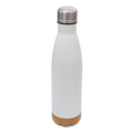 R08445.06 - Butelka próżniowa z korkowym spodem Jowi 500 ml, biały 