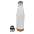 R08445.06 - Butelka próżniowa z korkowym spodem Jowi 500 ml, biały 