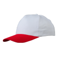 R08720.68 - Czapka z daszkiem Coimbra, biały/czerwony 