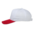R08720.68 - Czapka z daszkiem Coimbra, biały/czerwony 
