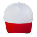 R08720.68 - Czapka z daszkiem Coimbra, biały/czerwony 