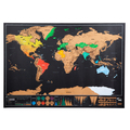 R08861.10 - Mapa świata-zdrapka Rolling Stone, brązowy 