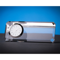 R22186.00 - Kryształowy przycisk do papieru z zegarem Cristalino, transparentny 