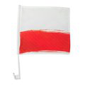 R73086 - Flaga samochodowa, biały/czerwony