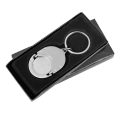 R73295 - Brelok metalowy z żetonem Coinfree, srebrny 