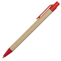 R73795.08 - Notes Kraft 90x140/70k gładki z długopisem, czerwony/beżowy 
