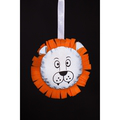 R73838.15 - Maskotka odblaskowa Lion, pomarańczowy/srebrny 