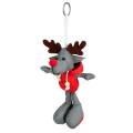 R73839 - Brelok odblaskowy Reindeer, szary/czerwony 