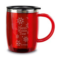 X28367.08 - Świąteczny kubek izotermiczny 400 ml Navidad, czerwony 